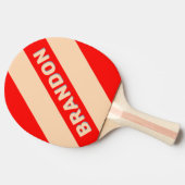 レトロ海はっきりした範囲ストライプの名前 卓球ラケット (横)