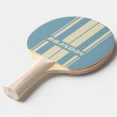 レトロ海ストライプボード名 卓球ラケット (正面アングル)