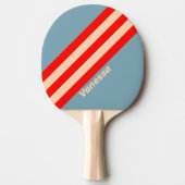 レトロ海ストライプ範囲の名前 卓球ラケット (正面)