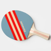 レトロ海ストライプ範囲の名前 卓球ラケット (横)