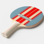 レトロ海ホライゾンストライプボード名 卓球ラケット (正面アングル)