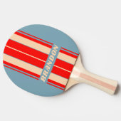 レトロ海ホライゾンストライプボード名 卓球ラケット (横)