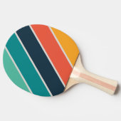 レトロ海レインボーはっきりしたストライプの 卓球ラケット (横)