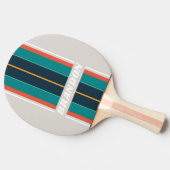 レトロ海レインボーストライプボード名 卓球ラケット (横)