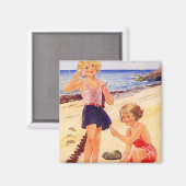 レトロ海岸冷凍機磁石 マグネット (正面/裏面)