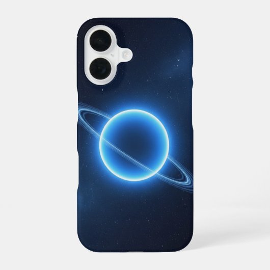 レトロ海王星グロー iPhone 16ケース (裏面)