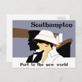 レトロ海軍スタイルとサウサンプトン ポストカード (正面/裏面)