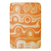 レトロ液の渦巻きオレンジ色のアースタイリッシュト バスマット (正面縦)