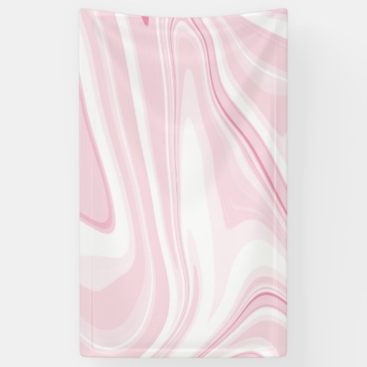 レトロ液体スワールピンク絵画の美学 横断幕 (縦)
