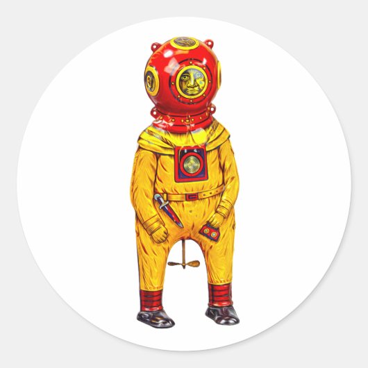 レトロ深いシーダイバー ラウンドシール (正面)