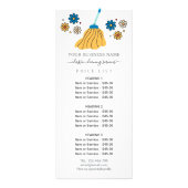 レトロ清掃サービス価格表 ラックカード (正面)