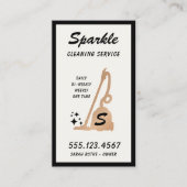 レトロ清掃用メイド金ゴールド電気掃除機C コーリングカード (正面)