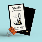 レトロ清掃用メイド電気掃除機 コーリングカード