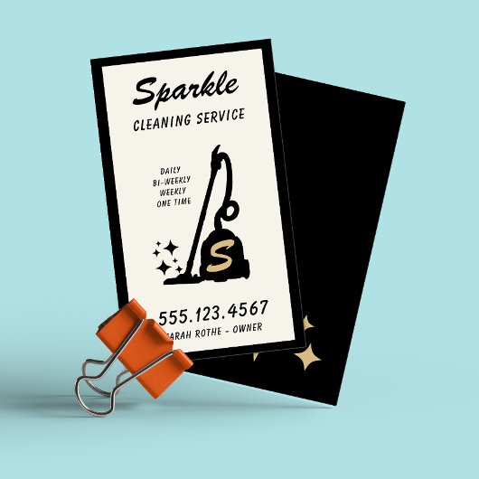 レトロ清掃用メイド電気掃除機 コーリングカード