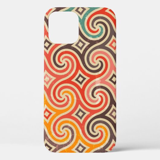 レトロ渦イラストレーションパターン Case-Mate iPhoneケース (裏面)