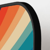 レトロ渦カラフル風 ピックルボールラケット (左詳細)