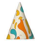 レトロ渦巻き旋回:ヴィンテージフローラルパターン パーティーハット (右)