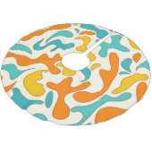 レトロ渦巻き旋回：ヴィンテージフローラルパターン ブラッシュドポリエステルツリースカート (アングル)