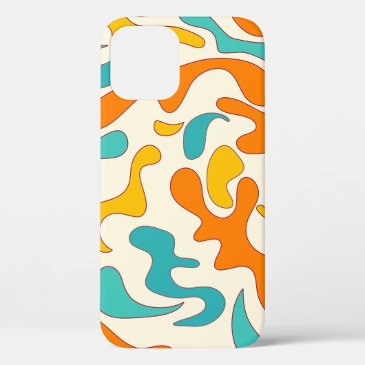 レトロ渦巻き旋回：ヴィンテージフローラルパターン Case-Mate iPhoneケース (裏面)