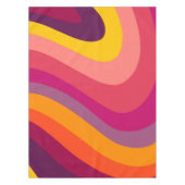 レトロ渦巻き旋回 – 夕日 テーブルクロス (正面)