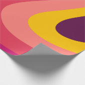 レトロ渦巻き旋回 – 夕日 ラッピングペーパー (角)