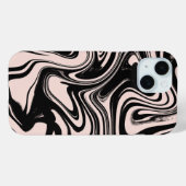 レトロ渦巻き ブラック＆ベージュ Case-Mate iPhoneケース (裏面 (横))
