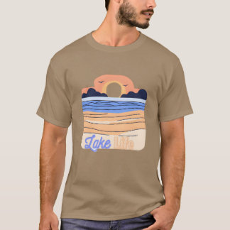 レトロ湖ライフ Tシャツ