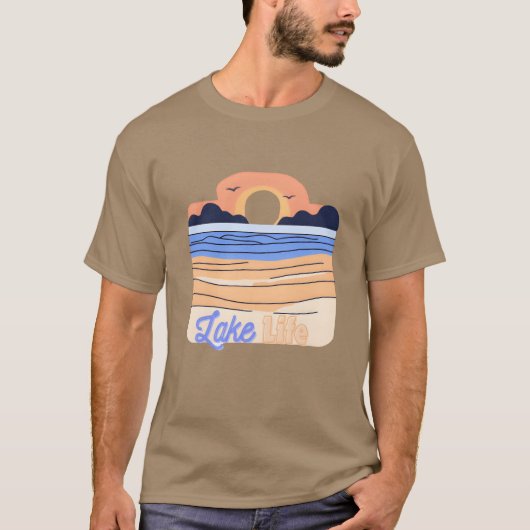レトロ湖ライフ Tシャツ (正面)