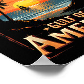 レトロ湾アメリカ湾Est 2025国旗の沿岸Vi ポスター (角)