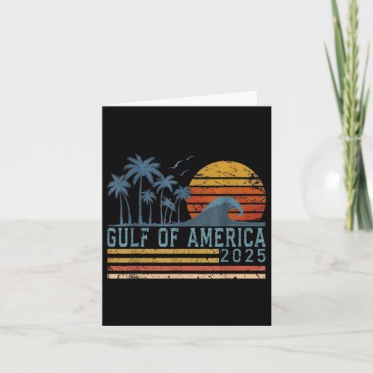レトロ湾米国アメリカEst 2025アメリカ国旗G カード (正面)