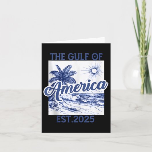 レトロ湾米国アメリカEst 2025アメリカ国旗G カード (正面)