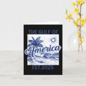 レトロ湾米国アメリカEst 2025アメリカ国旗G カード (黄色い花)