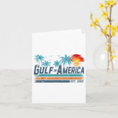 レトロ湾米国アメリカEst 2025アメリカ国旗G カード (黄色い花)