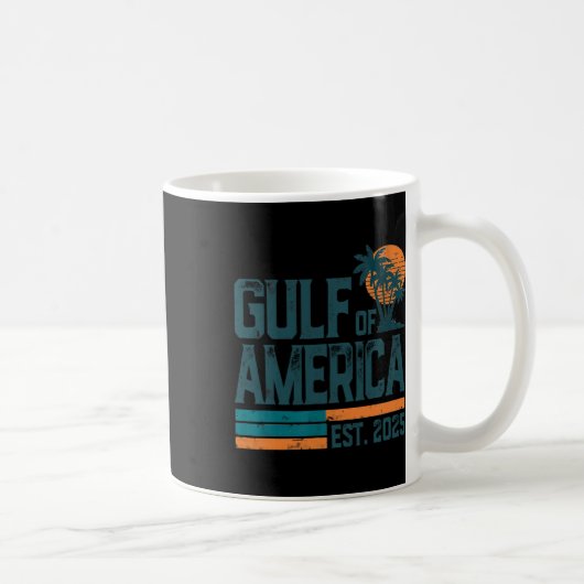 レトロ湾米国アメリカEst 2025アメリカ国旗G コーヒーマグカップ (右)