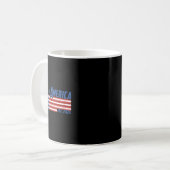 レトロ湾米国アメリカEst 2025アメリカ国旗G コーヒーマグカップ (正面左)