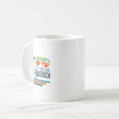 レトロ湾米国アメリカEst 2025アメリカ国旗G コーヒーマグカップ (正面左)