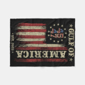 レトロ湾米国アメリカEst 2025アメリカ国旗G フリースブランケット (正面(横))