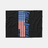 レトロ湾米国アメリカEst 2025アメリカ国旗G フリースブランケット (正面(横))