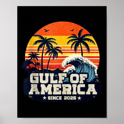 レトロ湾米国アメリカEst 2025アメリカ国旗G ポスター (正面)