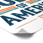 レトロ湾米国アメリカEst 2025アメリカ国旗G ポスター (角)