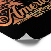 レトロ湾米国アメリカEst 2025アメリカ国旗G ポスター (角)