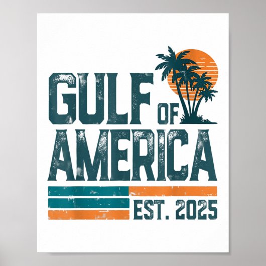 レトロ湾米国アメリカEst 2025アメリカ国旗G ポスター (正面)