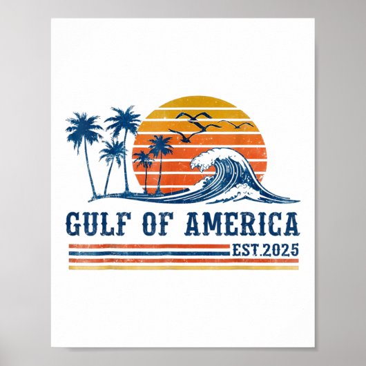 レトロ湾米国アメリカEst 2025アメリカ国旗G ポスター (正面)