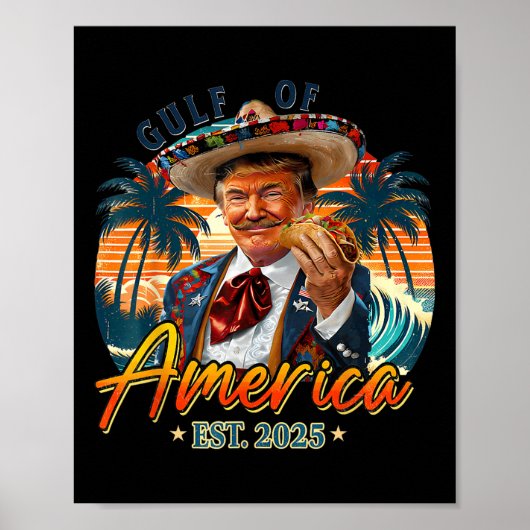 レトロ湾米国アメリカEst 2025アメリカ国旗G ポスター (正面)