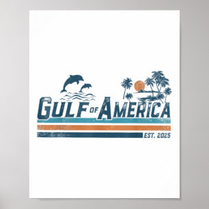 レトロ湾米国アメリカEst 2025アメリカ国旗G ポスター