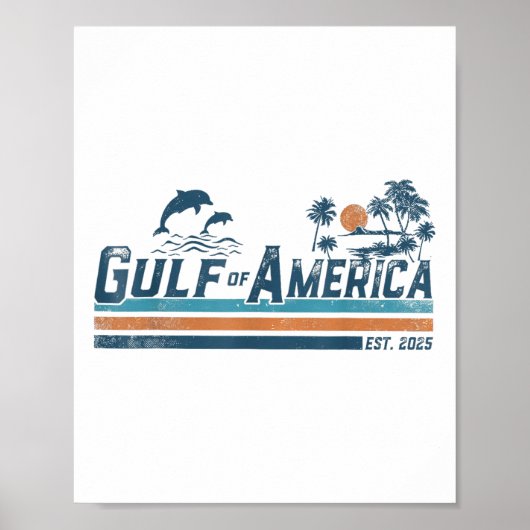 レトロ湾米国アメリカEst 2025アメリカ国旗G ポスター (正面)