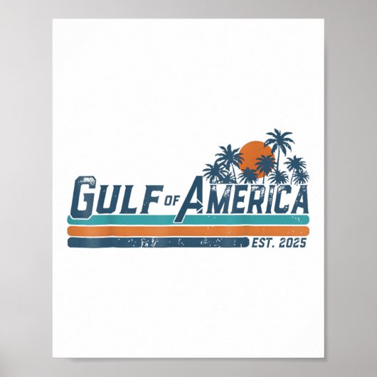 レトロ湾米国アメリカEst 2025アメリカ国旗G ポスター (正面)