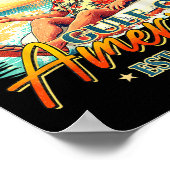 レトロ湾米国アメリカEst 2025アメリカ国旗G ポスター (角)