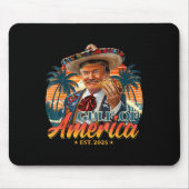 レトロ湾米国アメリカEst 2025アメリカ国旗G マウスパッド (正面)
