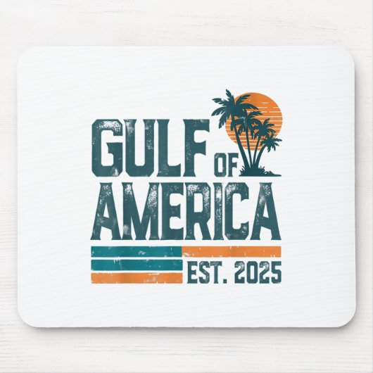 レトロ湾米国アメリカEst 2025アメリカ国旗G マウスパッド (正面)